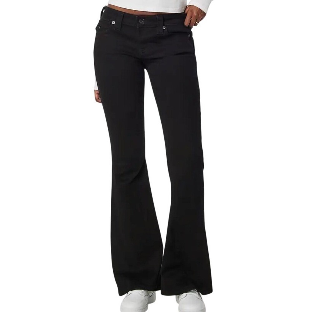 True Religion Pants Women 27 Black Stretch Bootcut Low Rise RN112790